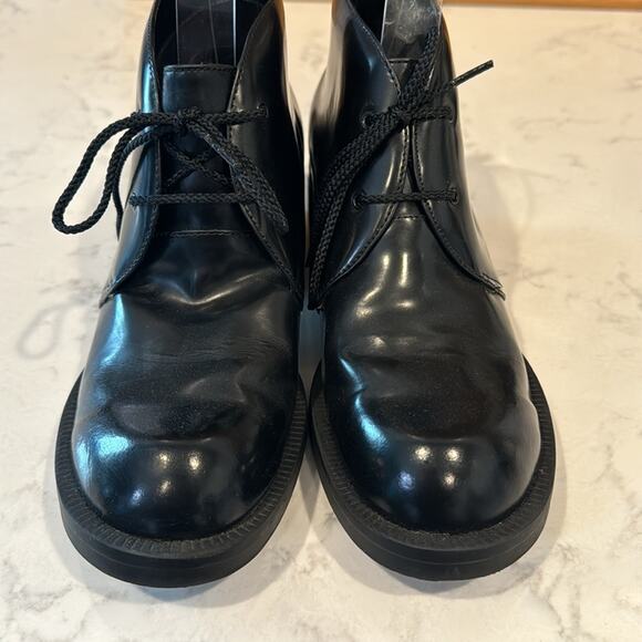 Vintage Esprit black lace up booties 90s grunge school girl minimalist size 5.5 - Picture 4 of 9